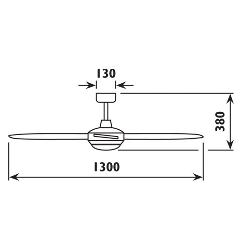 Lancer White 5 Blade Ceiling Fan - Lighting.co.za