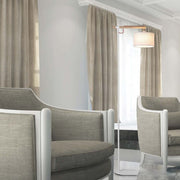 Langham Black or White and Wood Floor Lamp - Lighting.co.za