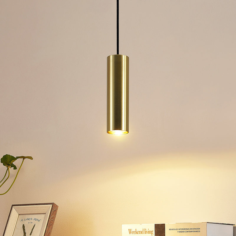 Helios Black Gold White Chrome Tube Pendant Light - Lighting.co.za