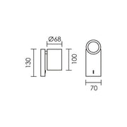 Lone Read Black Or White GU10 Bedside Reading Wall Light - Lighting.co.za