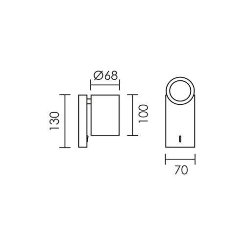 Lone Read Black Or White GU10 Bedside Reading Wall Light - Lighting.co.za