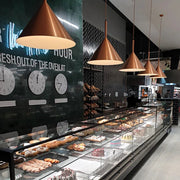 Loom Large Cone Black | White | Copper Pendant Light - Lighting.co.za