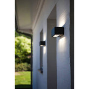 Gemini 10W | 20W LED Black Graphite Rectangle Outdoor Wall Light 2 Sizes - Lighting.co.za