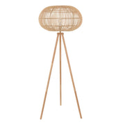 Marina Natural Woven Rattan Shade with Wood Tripod Floor Lamp - Lighting.co.za