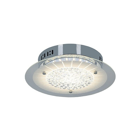 Mi Round Chrome and Crystal Glass LED Ceiling Light - Lighting.co.za