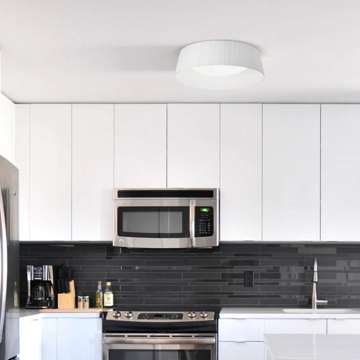 Milano Black | White | Grey Fabric Ceiling Light - Lighting.co.za