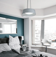 Milano Black | White | Grey Fabric Pendant Light - Lighting.co.za