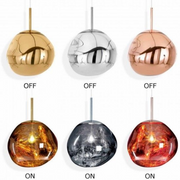 Molten Chrome | Copper | Gold Pendant Light 2 Sizes - Lighting.co.za