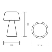 Montego LED Portable Black or White Rechargeable Table Lamp - Lighting.co.za