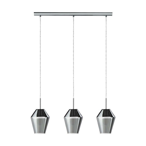 Murmillo 3L Smoke Glass and Chrome Cluster Pendant Light - Lighting.co.za