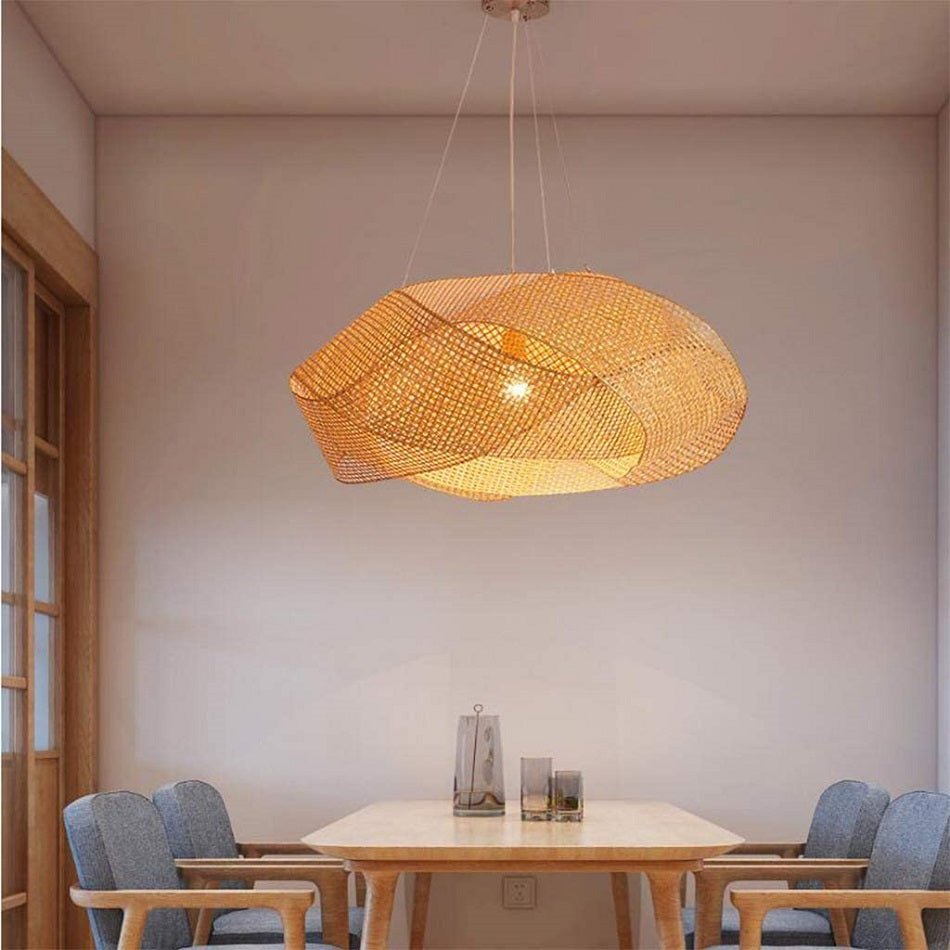 Neda Organic Shaped Rattan Pendant Light 2 Sizes — Lighting.co.za