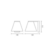 Neoclassic Chrome and White Funnel Glass Spazio Bathroom Wall Light - Lighting.co.za