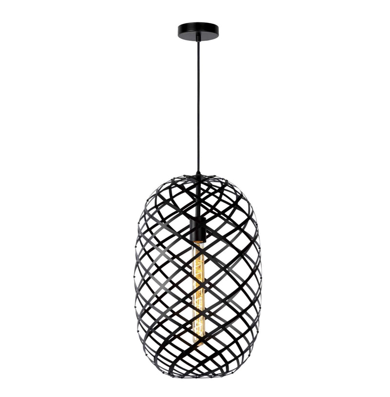 Nest Black | Gold Wire Geo Grid Pendant Light - Lighting.co.za