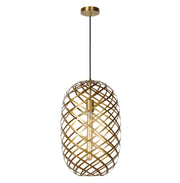 Nest Black | Gold Wire Geo Grid Pendant Light - Lighting.co.za