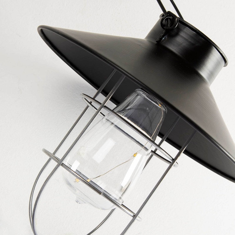Clark Cage Black Silver or Gold Copper Outdoor Solar Lantern Light - Lighting.co.za