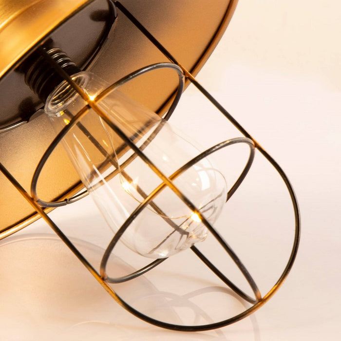 Clark Cage Black Silver or Gold Copper Outdoor Solar Lantern Light - Lighting.co.za