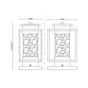 Osmo Rectangle Outdoor Lantern Pillar Light - Lighting.co.za