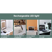 Paddle Pop LED White Or Black Clip On Rechargeable Desk Lamp - Lighting.co.za