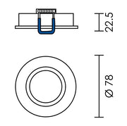 Panto 2210 Round GU10 78mm Downlight - Lighting.co.za