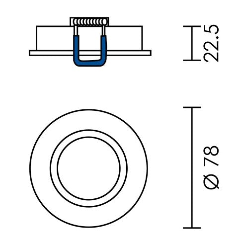 Panto 2210 Round GU10 78mm Downlight - Lighting.co.za