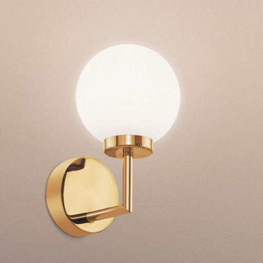 Pearl Gold and Frosted White Glass Spazio LED Bathroom Wall Light - Lighting.co.za