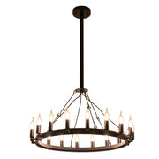 Portland Farmhouse Black 18 or 36 Light Chandelier - Lighting.co.za