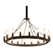 Portland Farmhouse Black 18 or 36 Light Chandelier - Lighting.co.za