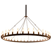 Portland Farmhouse Black 18 or 36 Light Chandelier - Lighting.co.za