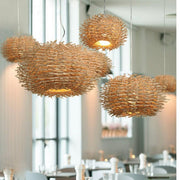 Avi Nest Woven Resin Natural Pendant Light - Lighting.co.za