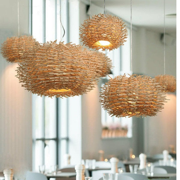 Avi Nest Woven Resin Natural Pendant Light - Lighting.co.za