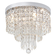 Finn Chrome and Clear Crystal Glass Ceiling Light - Lighting.co.za