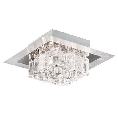 Roma Square Chrome and Crystal Glass Ceiling Light - Lighting.co.za