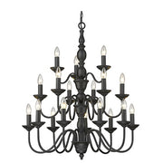 Cohen Classic 3 | 5 | 9 | 18 Light Plain Black Chandelier - Lighting.co.za