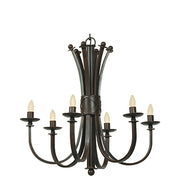 Bali 6|8|12 Light Antique Bronze Chandelier - Lighting.co.za