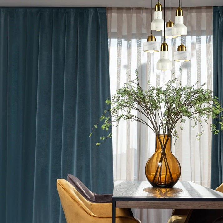 Retro Y Marble and Brass Look Pendant Light - Lighting.co.za