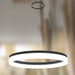 Camila 38 Watt LED Black | White Ring With Diffuser Pendant Light Dimmable - Lighting.co.za