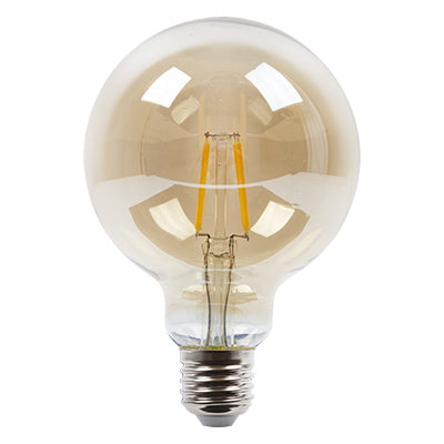 E27 G95 LED Filament 4W 2800K Amber Bulb Non Dim R - Lighting.co.za