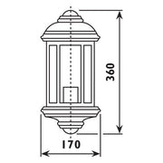 Black Half Lantern Outdoor Wall Light - Lighting.co.za