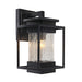 Osmo Black and Clear Glass Outdoor Lantern Wall Light - Lighting.co.za