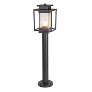 Osmo Sand Black And Glass Outdoor Bollard Light - Lighting.co.za