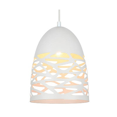 Floro White Facet Conical Pendant Light - Lighting.co.za