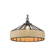 Aviana Black and Natural Rope Pendant Light - Lighting.co.za