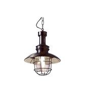 Boma Vintage Black or Antique Brass Cage Industrial Pendant Light - Lighting.co.za