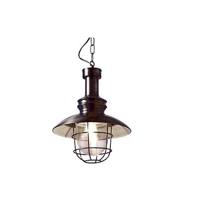 Boma Vintage Black or Antique Brass Cage Industrial Pendant Light - Lighting.co.za
