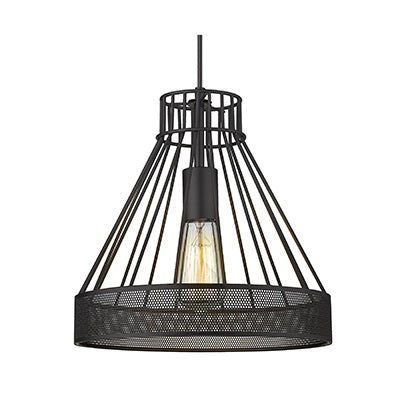 Valeria Black Metal Mesh Industrial Pendant Light - Lighting.co.za