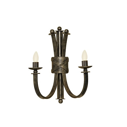 Bali 2 Light Antique Bronze Wall Light - Lighting.co.za