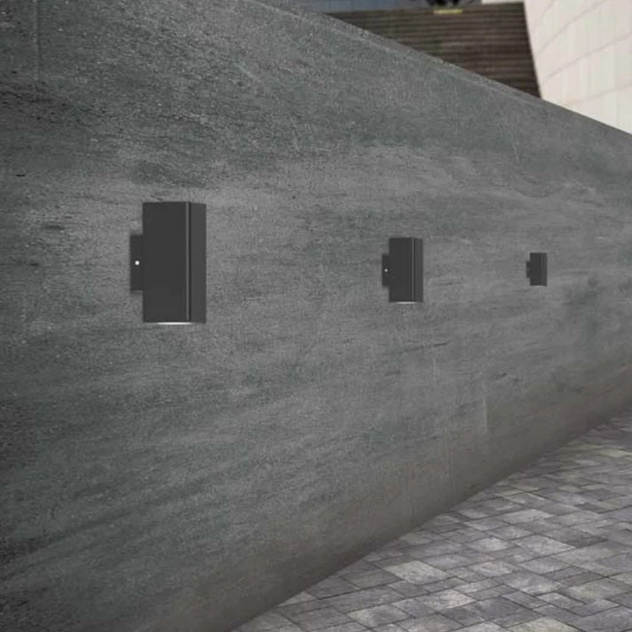 Ryka Square ABS GU10 Up Down Facing Outdoor Wall Light - Lighting.co.za