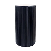 Vusi Cloud Round Slatted Side Table with Stone Top 2 Sizes - Lighting.co.za