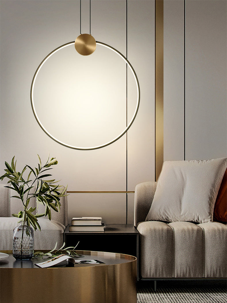 Somerset Black and Gold Ring LED Pendant Light 2 Sizes - Lighting.co.za
