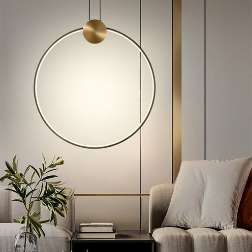 Somerset Black and Gold Ring LED Pendant Light 2 Sizes - Lighting.co.za